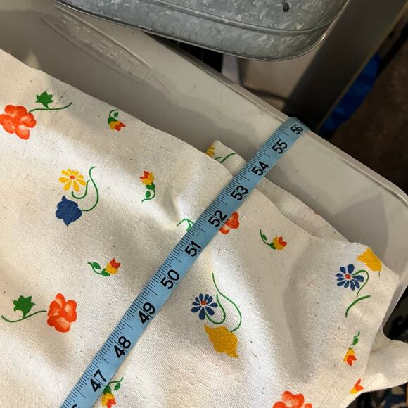 Vintage 70s Handmade Cream Floral Prairie Boho Bell Sleeve Maxi Dress Size Small - Picture 11 of 12